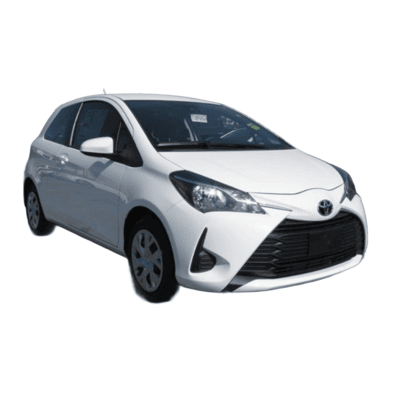 White Toyota Yaris used for hotel pickup for Lion's Head hike